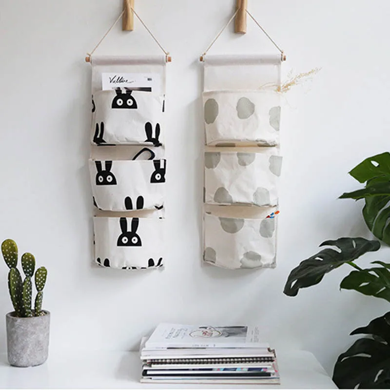 1 قطعة المحمولة أشتات المنظم الشمال نمط خزانة خزانة الحاويات جدار حقيبة تخزين قابلة للحمل 3 جيوب حقيبة لمستحضرات التجميل