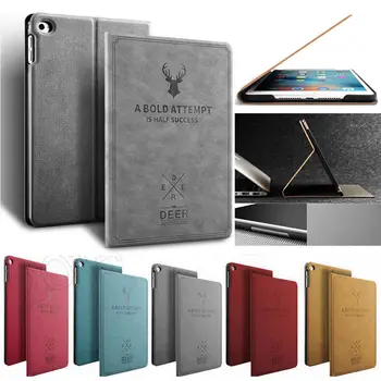 

Awake Sleep Stand Case For iPad Pro 9.7 iPad Elegant Deer Smart Flip Cover For iPad Leather Shell