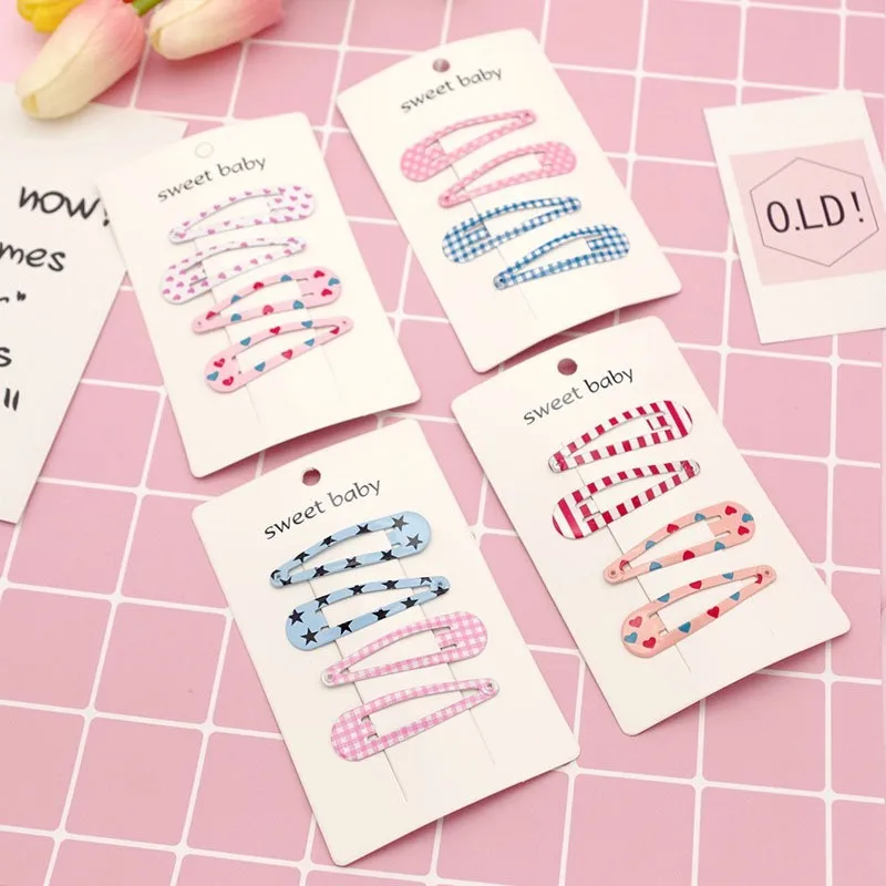 

4PCS New Lovely Pentagram Lattice BB Clips Hairpins Children Headwear Baby Hair Clips Headdress Girls Hair Accessories