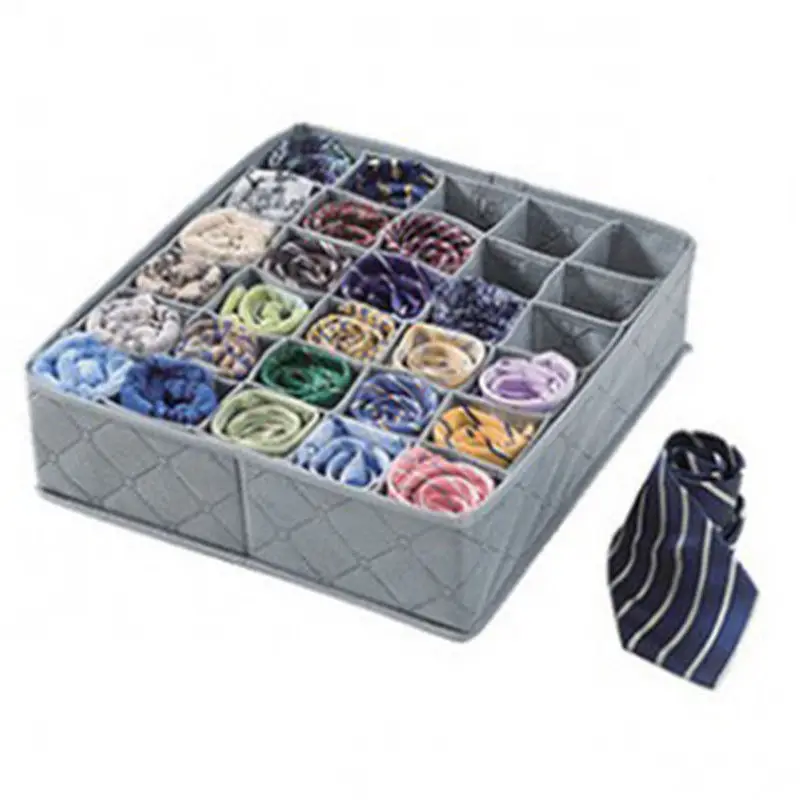 

High Quality storage box organizer Flodable Non-woven Fabric Underwear Socks Drawer Organizer with 30 Cells Storage Boxes Cases