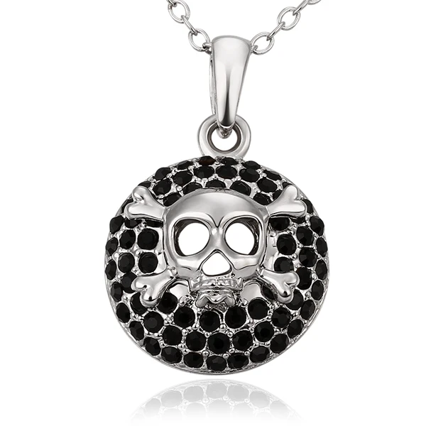 Silver-colored Plated Skull &amp Bones Necklace | Украшения и аксессуары