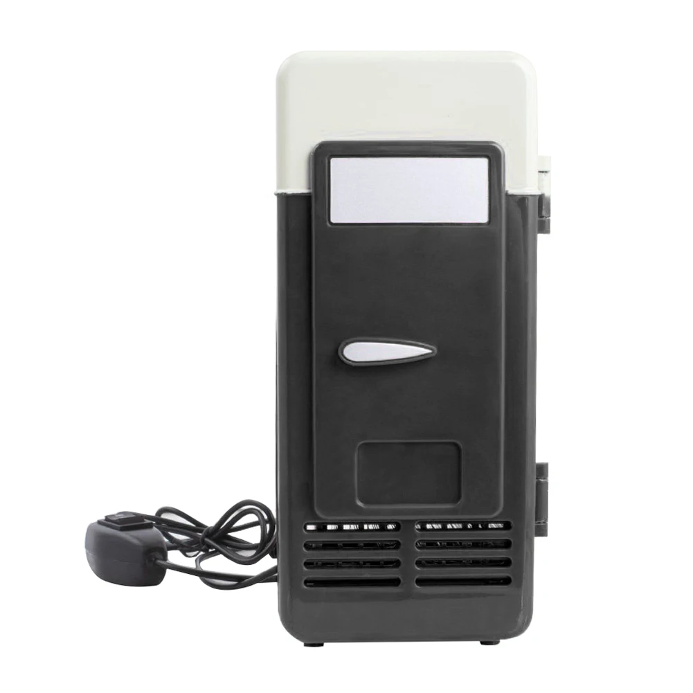 Desktop Mini Fridge USB Gadget Beverage Cans Cooler Warmer Refrigerator With Internal LED Light Car Use Mini Fridge Desktop Mini Fridge USB Gadget Beverage Cans Cooler Warmer Refrigerator With Internal LED Light Car Use Mini Fridge