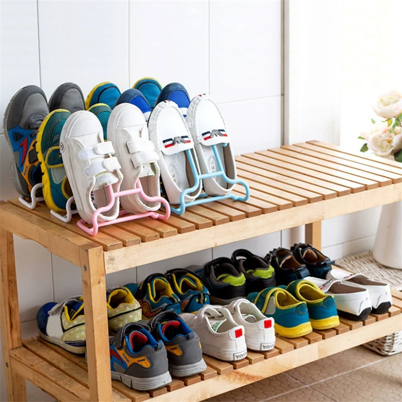2Pcs/Set Multi Function Shelf Drying Rack Shoe Rack Stand Hanger