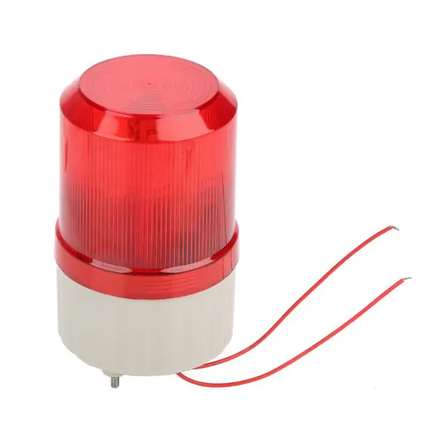220V Red LED Warning Lights Acousto optic Alarm System Rotating Light