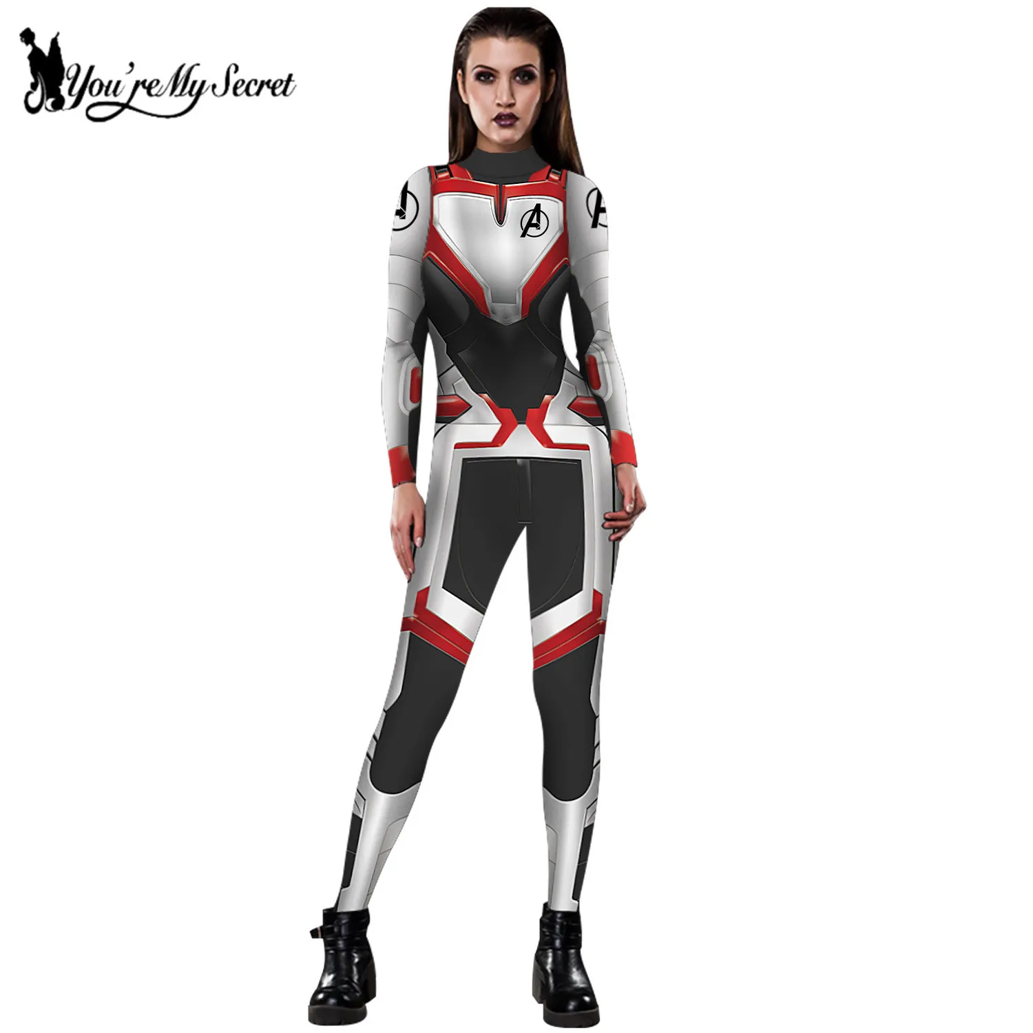 

[You're My Secret] Fashion 3D Printing Party Halloween Costumes For Women Bodysuits Technology Elastic Fabric Jumpsuits Cosplay