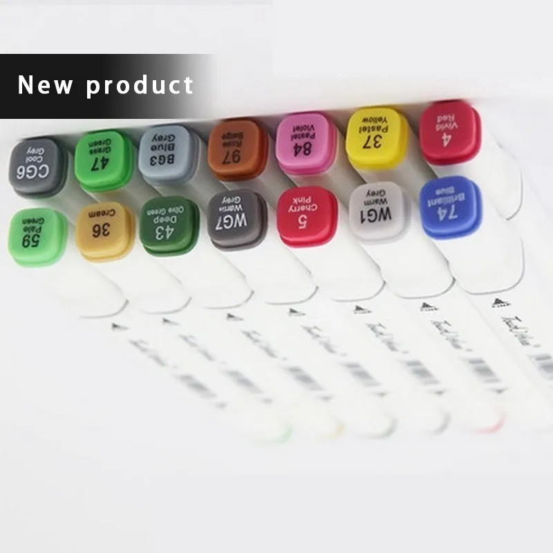 

Hot Sale Double-headed Nib 32/48/72 Colors Multicolor Oily Marker Pen Student painting Art school Landscape Design