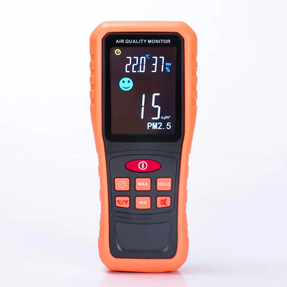 

Handheld PM2.5 Tester Detector Range 0~1000ug/m3 Air Quality Tester Temperature Humidity Measurement Monitor