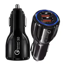 QC3.0 Сертифицированный Quick Charge Dual 2 USB порт быстрое автомобильное зарядное устройство 36 Вт аксессуар для мобильного телефона