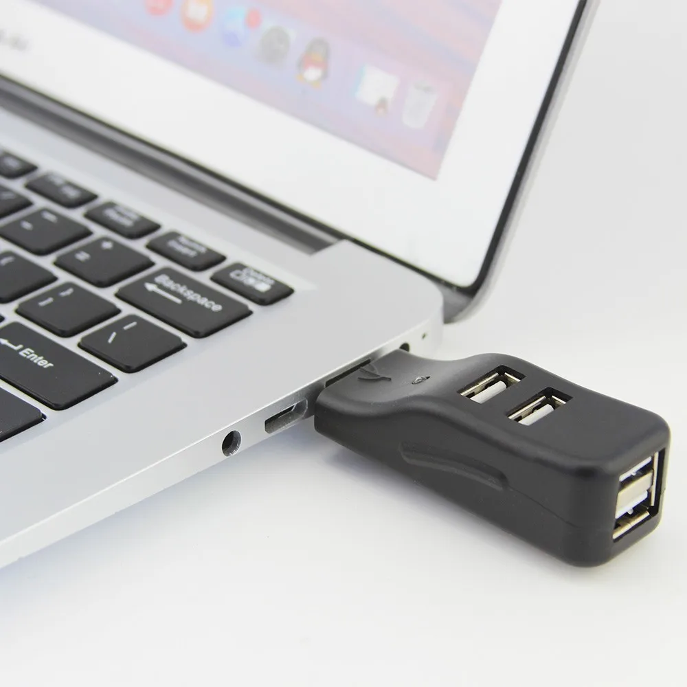 CHUYI Мини Портативный USB 2 0 хаб 3 порта Высокоскоростной 480 Мбит/с сплиттер адаптер