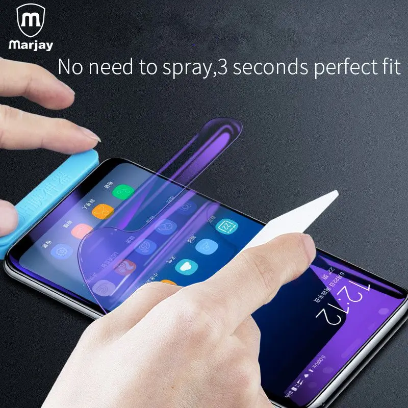 Crauch HD полное покрытие пленка для samsung Note 8 S6 S7 edge Blue Ray Защита экрана S8 S9 Plus мягкая