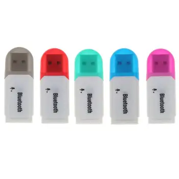 

Mini Bluetooth 5.0 USB Wireless Adapter Colorful Audio Stereo Receiver Car kit for compute Car player speaker w/Mic High Quality