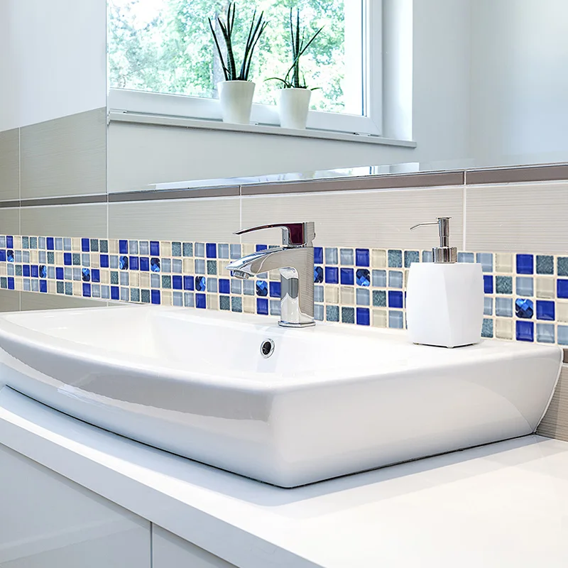 

18x Self Adhesive Mosaic Tile Wall Decal Sticker DIY Kitchen Bathroom Home Decor