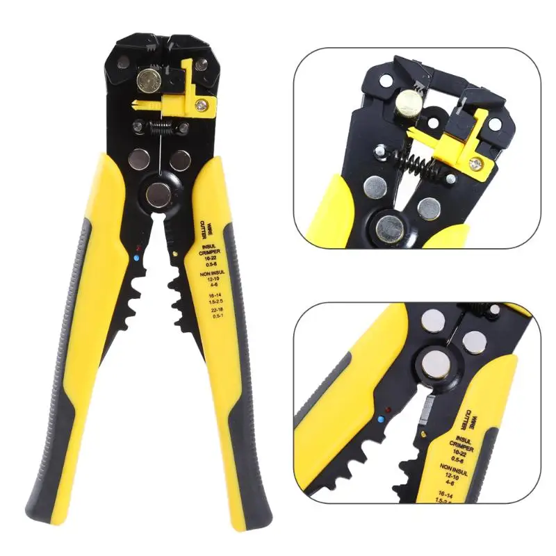 

3 in 1 Automatic Cable Wire Stripper Cutter Crimping Plier Self Adjusting Crimper Stripping Plier Terminal Hand Tool Electric