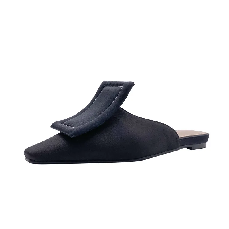 

Caeole Levy 2019 Mew Fashion Woman Slippers Pink/black/blue Pointed Toe Lady Cozy Shoes Summer Beach Shopping Party Slides