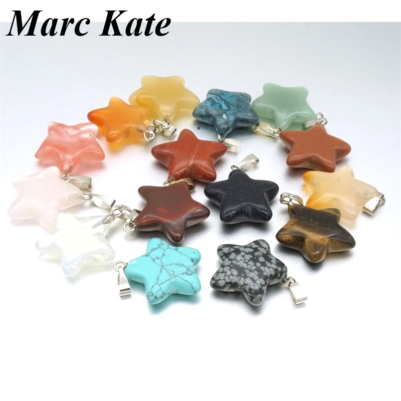 

Assorted Flower Shape Natural Quartz Stone Pendant Rose Tiger Eye Opal Drop Charms Jewelry Fit DIY Necklace Earrings Making