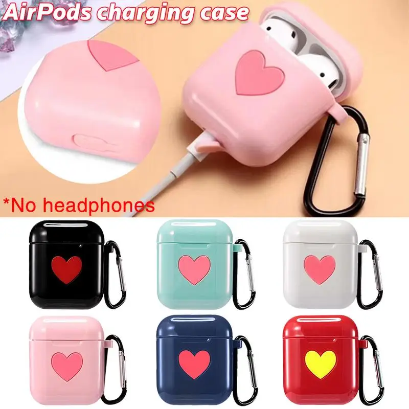 Новые милые наушники чехлы для Apple AirPods Heart Bluetooth беспроводные чехол зарядки