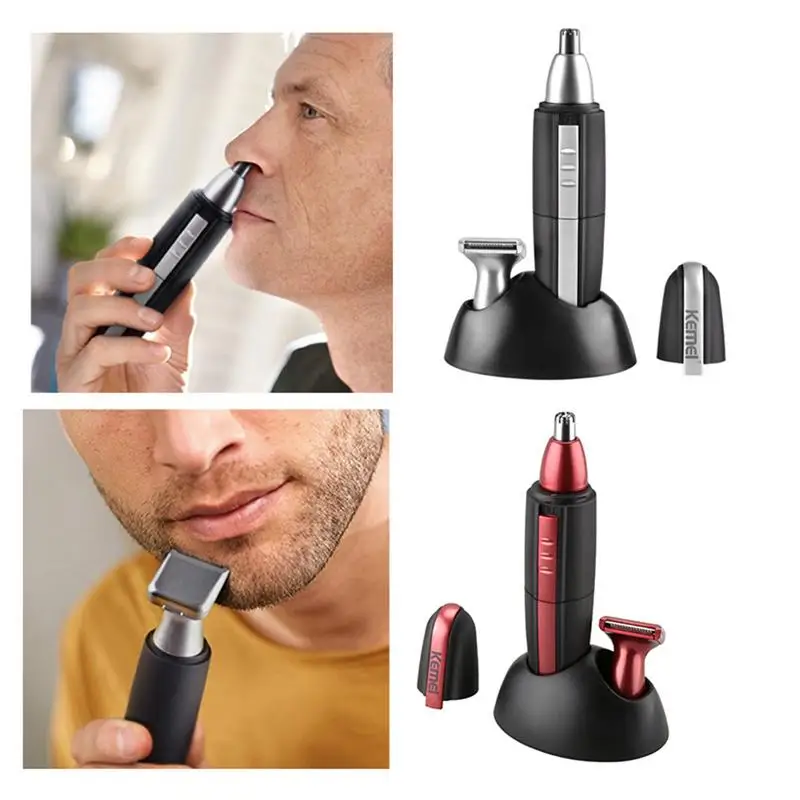 2 in 1 Nasal Hair Cutter Mute Waterproof Nasal Hair Pruner Shaver