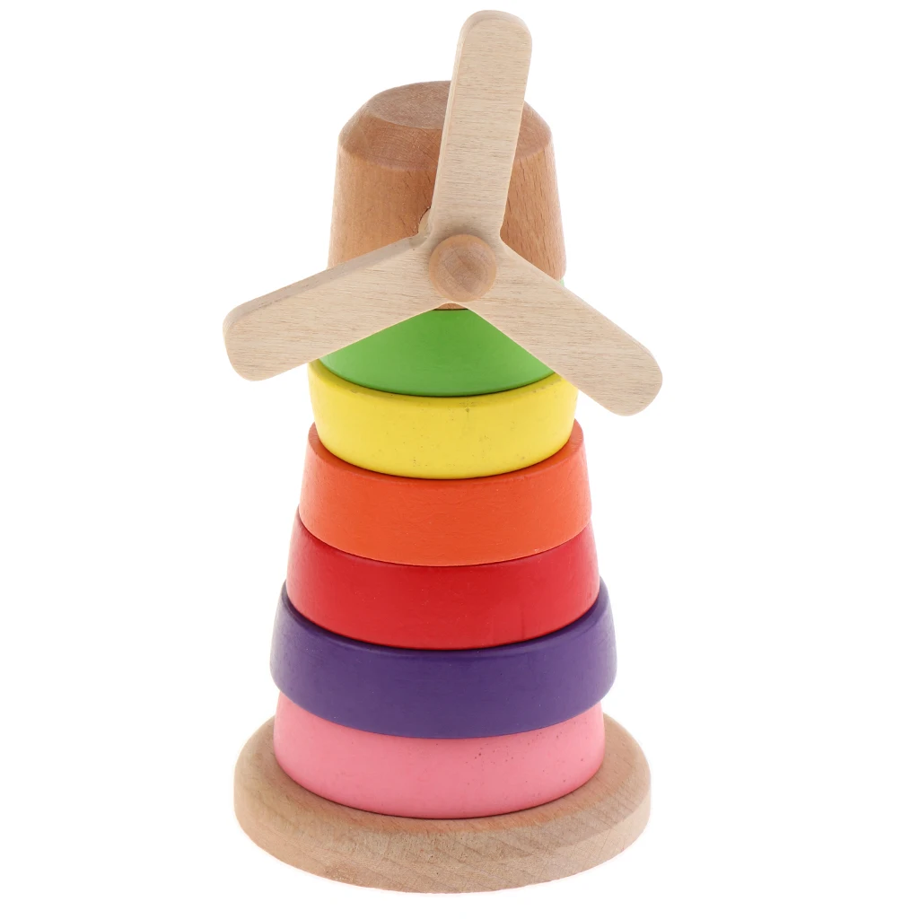 Wooden Rainbow Ring Stacker Toy Stacking Ring Tower Games Early Educational Development Toys for Babies and Toddlers Wooden Rainbow Ring Stacker Toy Stacking Ring Tower Games Early Educational Development Toys for Babies and Toddlers
