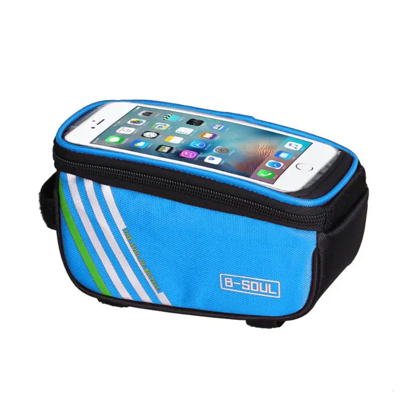 Flash Deal 6inch Bicycle Cycling Bike Frame Front Tube Waterproof Mobile Phone Bag Mobile Phone With Headphone Hole Bike Accessories 3