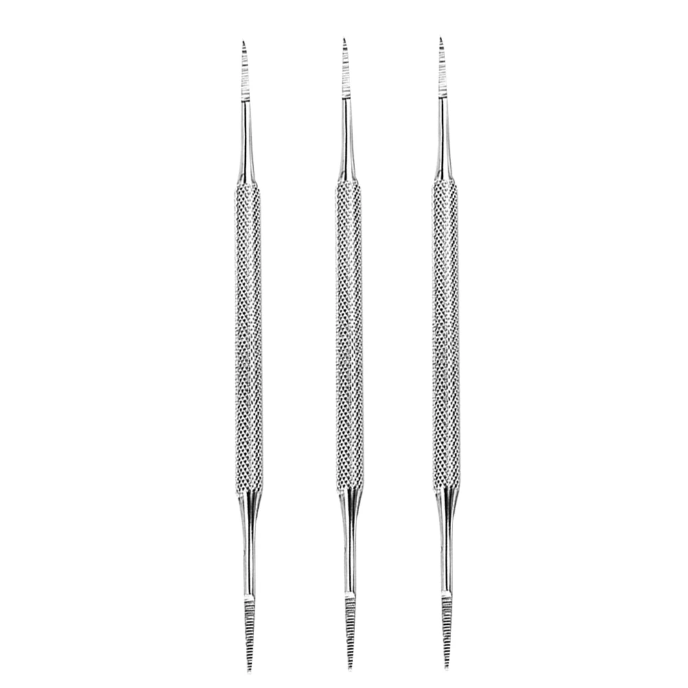 3PCS Nail Cleaning Instrument Double Ended Pedicure Toe Cleaning Tool