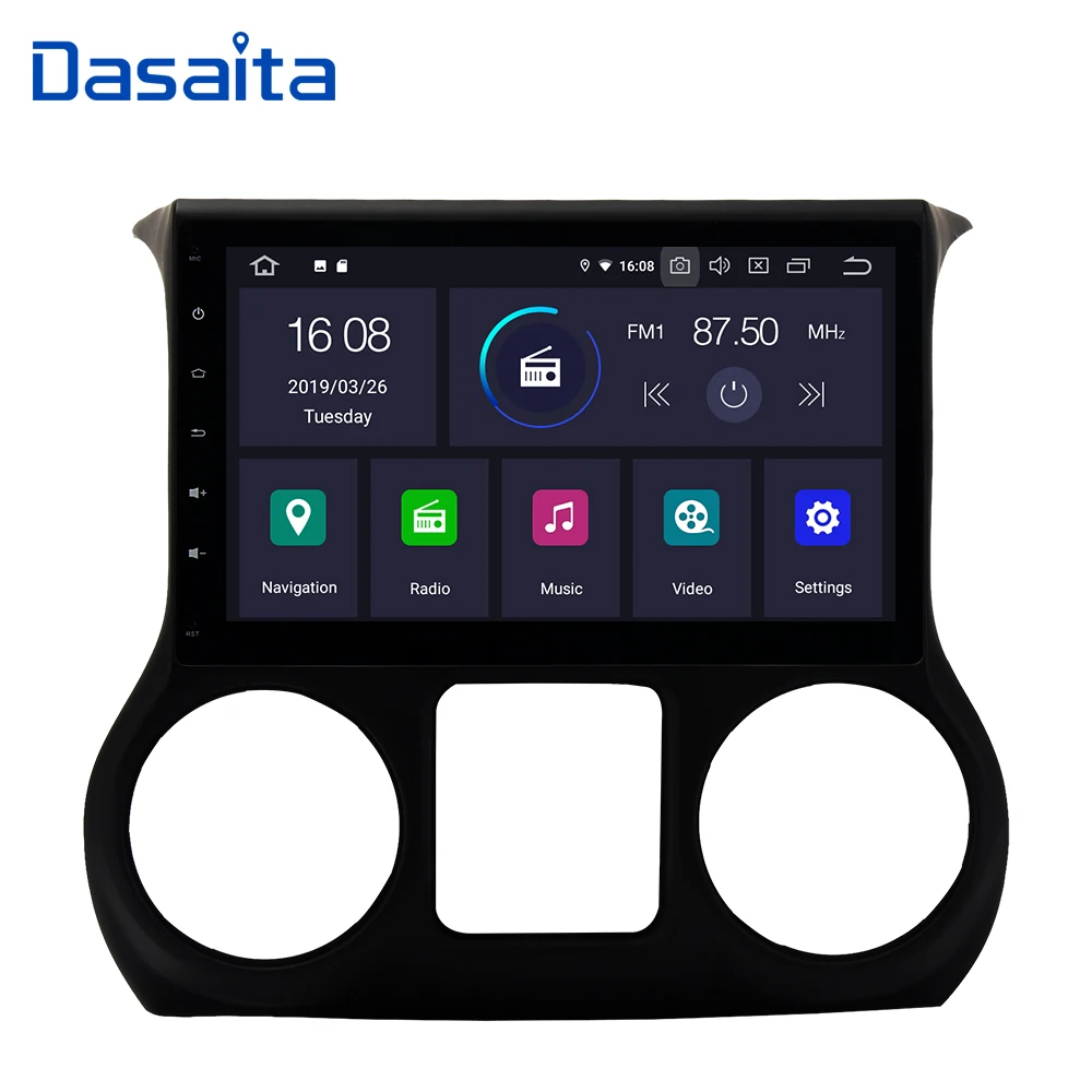 Dasaita 10 2 &quotмультимедийный плеер Android 9 0 gps Navi 1 Дин радио видео с разрешением 1080 P для