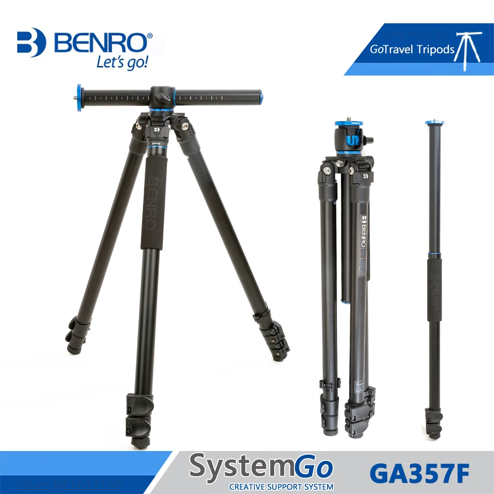 

Benro GA357F Tripod Aluminum Camera Monopod Tripods For Camera 3 Section Carrying Bag Max Loading 20kg DHL Free Shipping