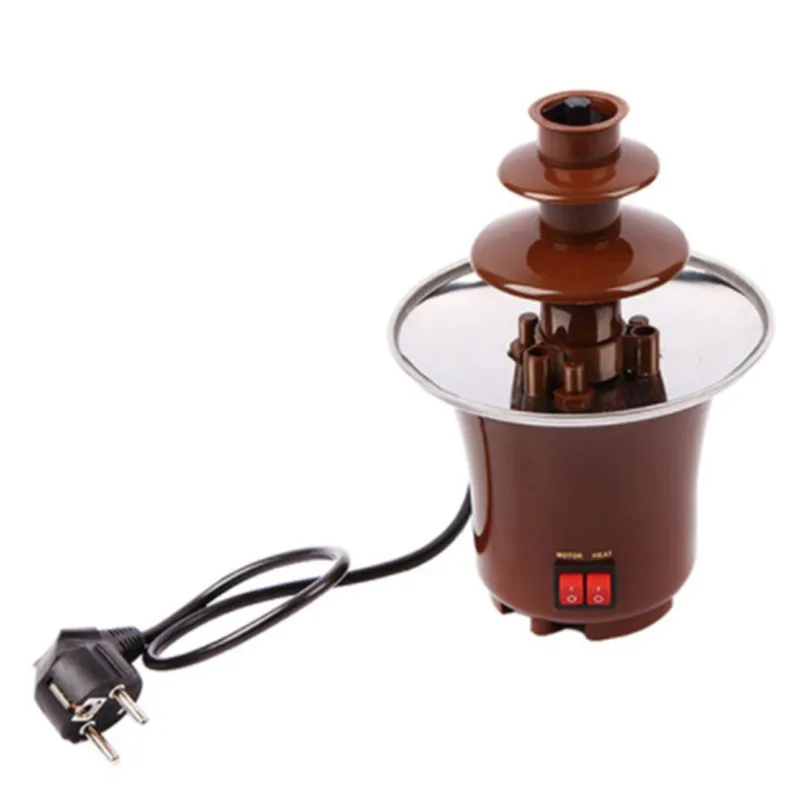 

New Mini Chocolate Fountain Creative Design Chocolate Melt With Heating Fondue Machine