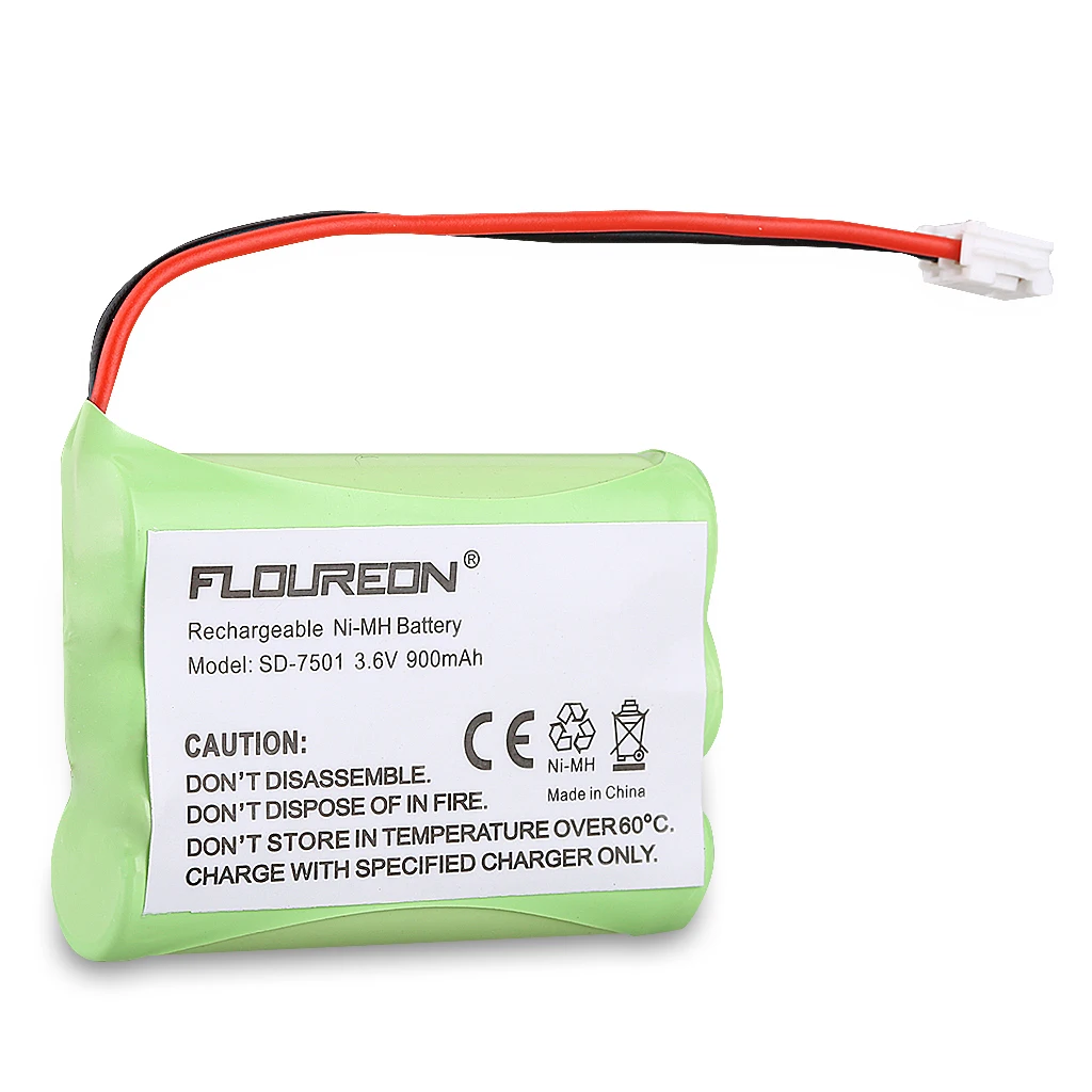 3 штуки Floureon 6 V 900mAh Ni MH аккумуляторы для беспроводного телефона Motorola SD 7501 At&t 89 1323 00 0