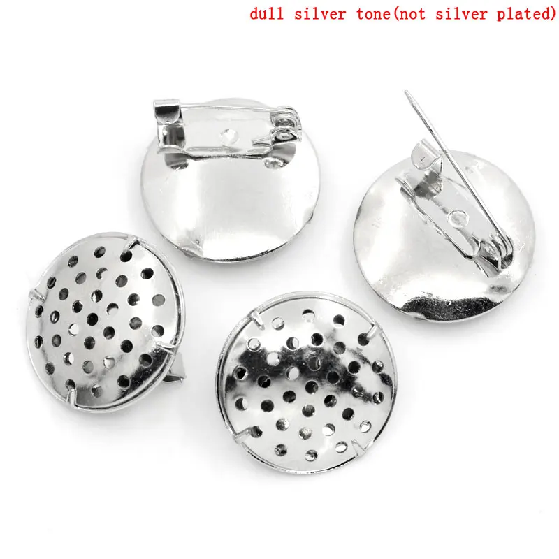 Броши фурнитура Круглый Серебряный цвет 19 мм диаметр 20 шт (B24663)|jewelry marks|jewelry