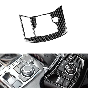 

Real Carbon Fiber Car Styling Electronic Handbrake Panel Cover Protective Trim For Mazda CX-5 CX5 CX 5 2017 2018 ONLY LHD