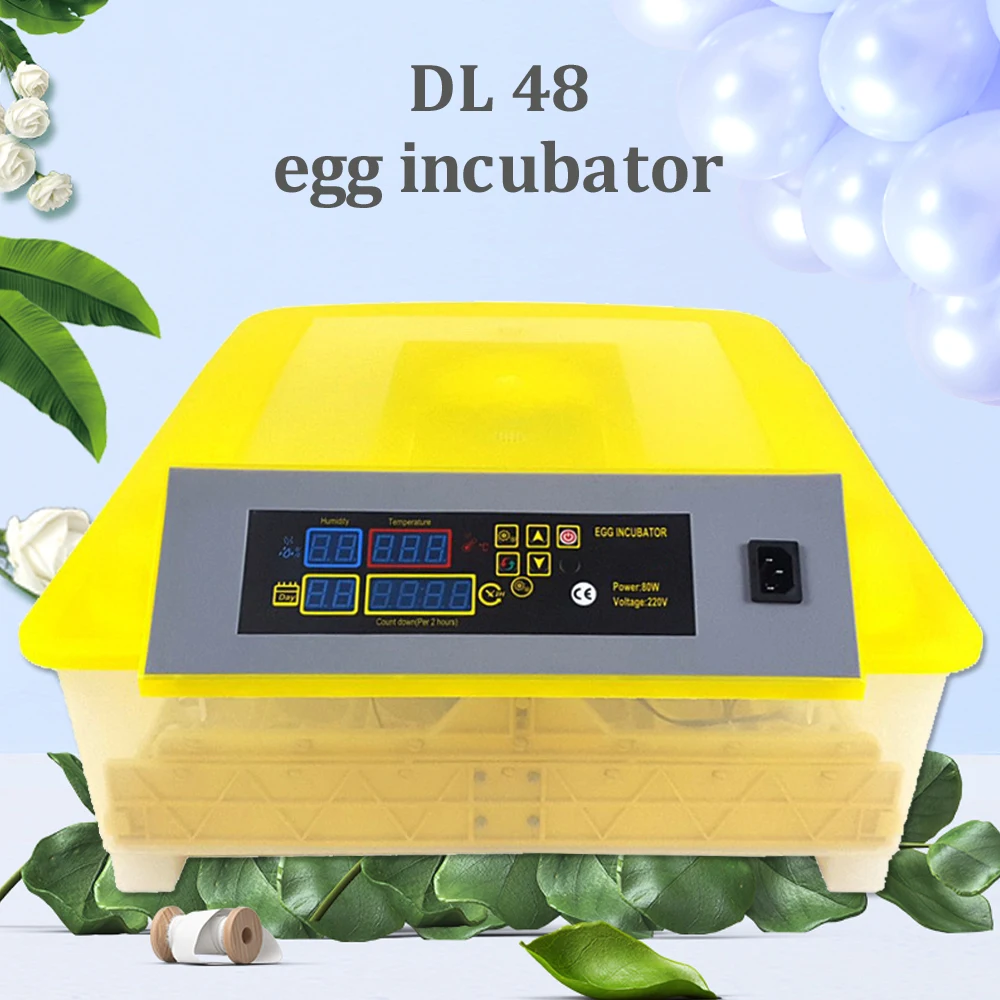 Автоматический 48 яиц инкубатор Высокая инкубатор для выводка цыплят Новый инкубации оборудования Курица Утка Птица