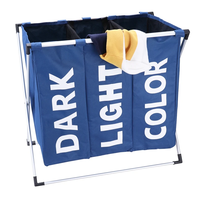

Laundry Basket Collapsible Laundry Basket Storage Bag Dark Blue Oxford Hamper Three Format Clothing Storage Bag