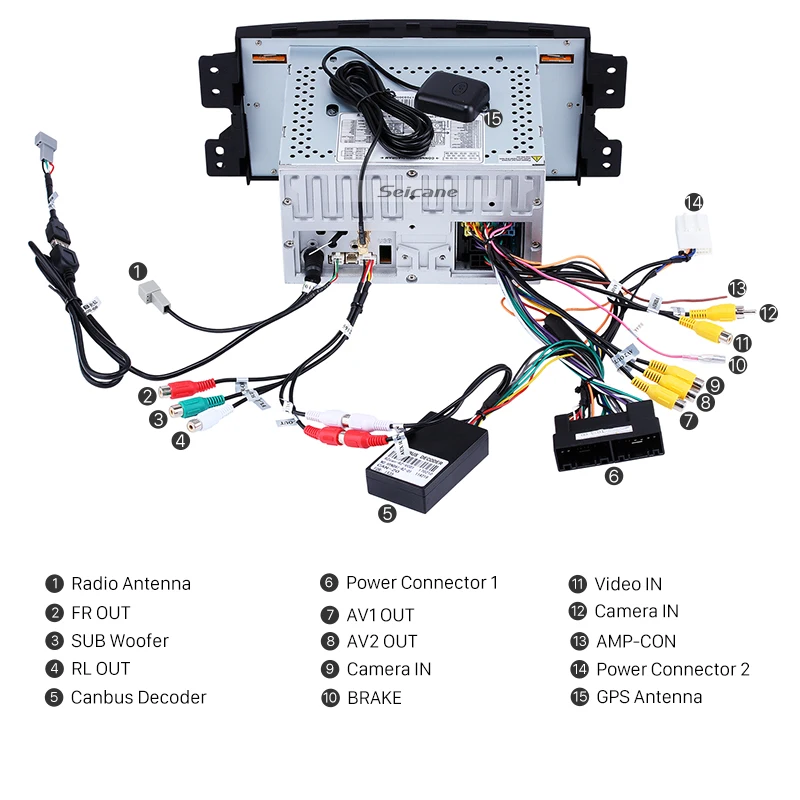 Cheap Clearance Seicane 4GB 8-Core Android 8.0 7inch GPS Car Radio For 2008-2015 KIA BORREGO DVD Multimedia Player 1080P Video Stereo 4