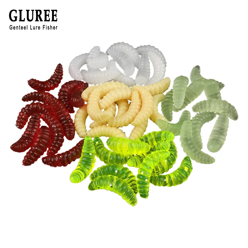 GLUREE 1 шт. хлеб червь приманки для ловли рыбы DOP личинка мягкие Световой