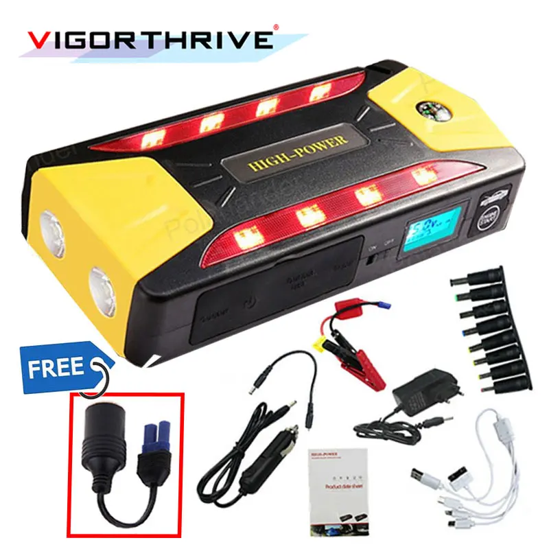 UK Plug Auto Power Bank 12V Booster Start Jumper Battery Mini Multifunction Emergency Car Jump Starter Discharge Rate Diesel