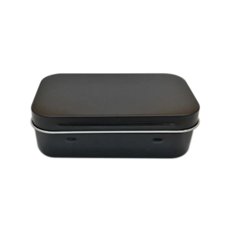 

95x60x21mm Black Tin Box Black Metal Box With Matte Candy Box Small Box