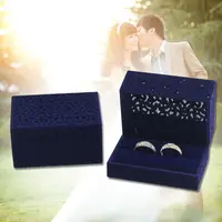 Полые ювелирный свадебный подарок Обручение Органайзер-коробка для хранения кольцо для демонстрации коробка