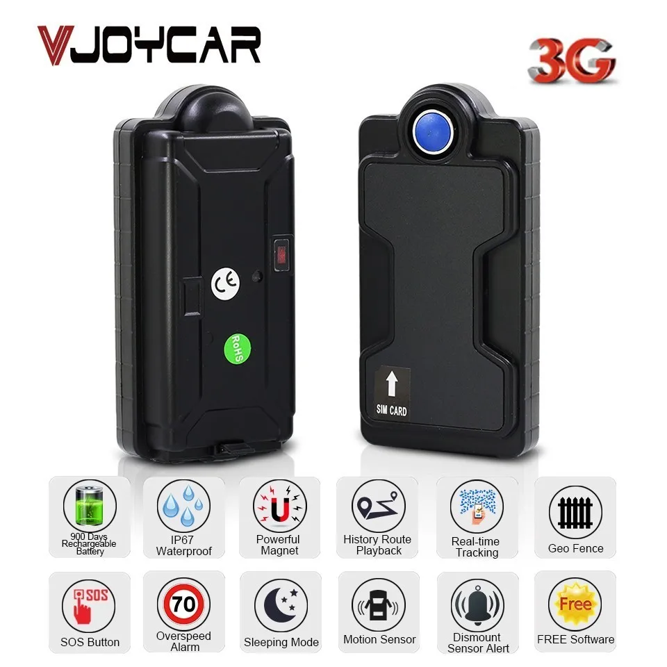 Low Cost 2G 3G Car GPS Tracker TK05GSE 5000mAh Rechargeable Battery