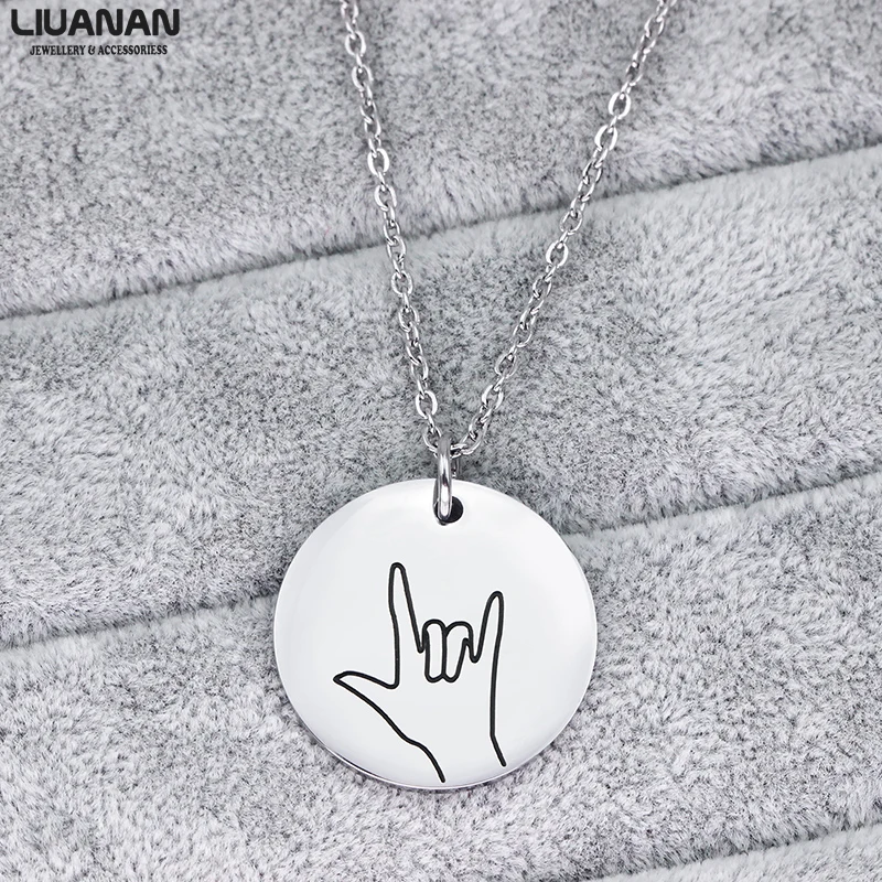 Sister Gifts Best Friend Necklaces Love You Hand Gestures Necklace Cool Gift Ideas for Daughters Fun Gifts for Awesome Ladies