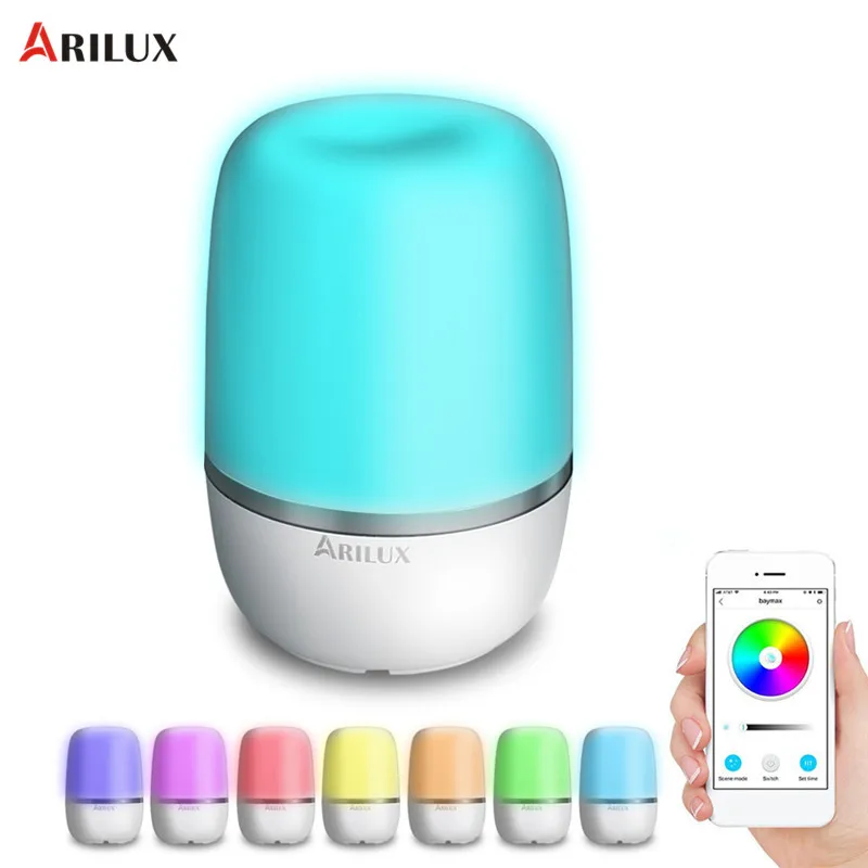 ARILUX Wi Fi светодио дный Smart Светодиодный ночник красочные настольная лампа настроение свет приложение управление для Alexa Google дома голос