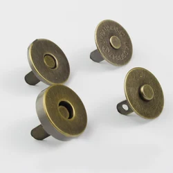 5Set Round Magnetic Clasp For Bag fasteners Clasps Metal Silver Purse Snaps Closures Button Press Stud Bag Accessories 14mm 18mm