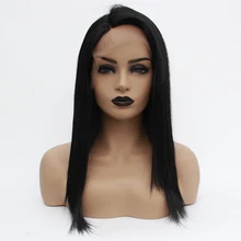 Short Lace Front Wigs Black Heat Resistant Fiber Bob Synthetic Lace Front Wigs Straight Glueless Short Wigs for Black Women Short Lace Front Wigs Black Heat Resistant Fiber Bob Synthetic Lace Front Wigs Straight Glueless Short Wigs for Black Women
