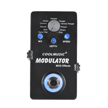 

COOLMUSIC A-ME01 Digital Modulator Guitar Pedal Electric Guitar Effect Pedal with 11 Modulation Effects True Bypass Metal Shell