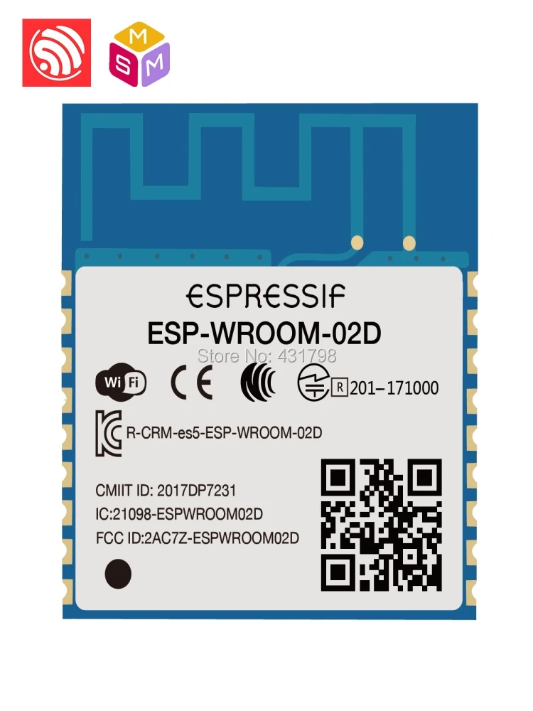 

AIOT Espressif SoC ESP8266 WiFi module ESP-WROOM-02D Serial port transparent transmission wireless Support UART Mode automation