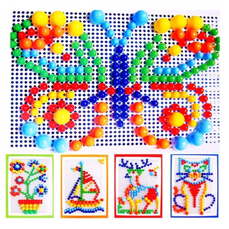 296 грибные ногти Интеллектуальные 3D головоломки игры DIY пластиковые Flashboard