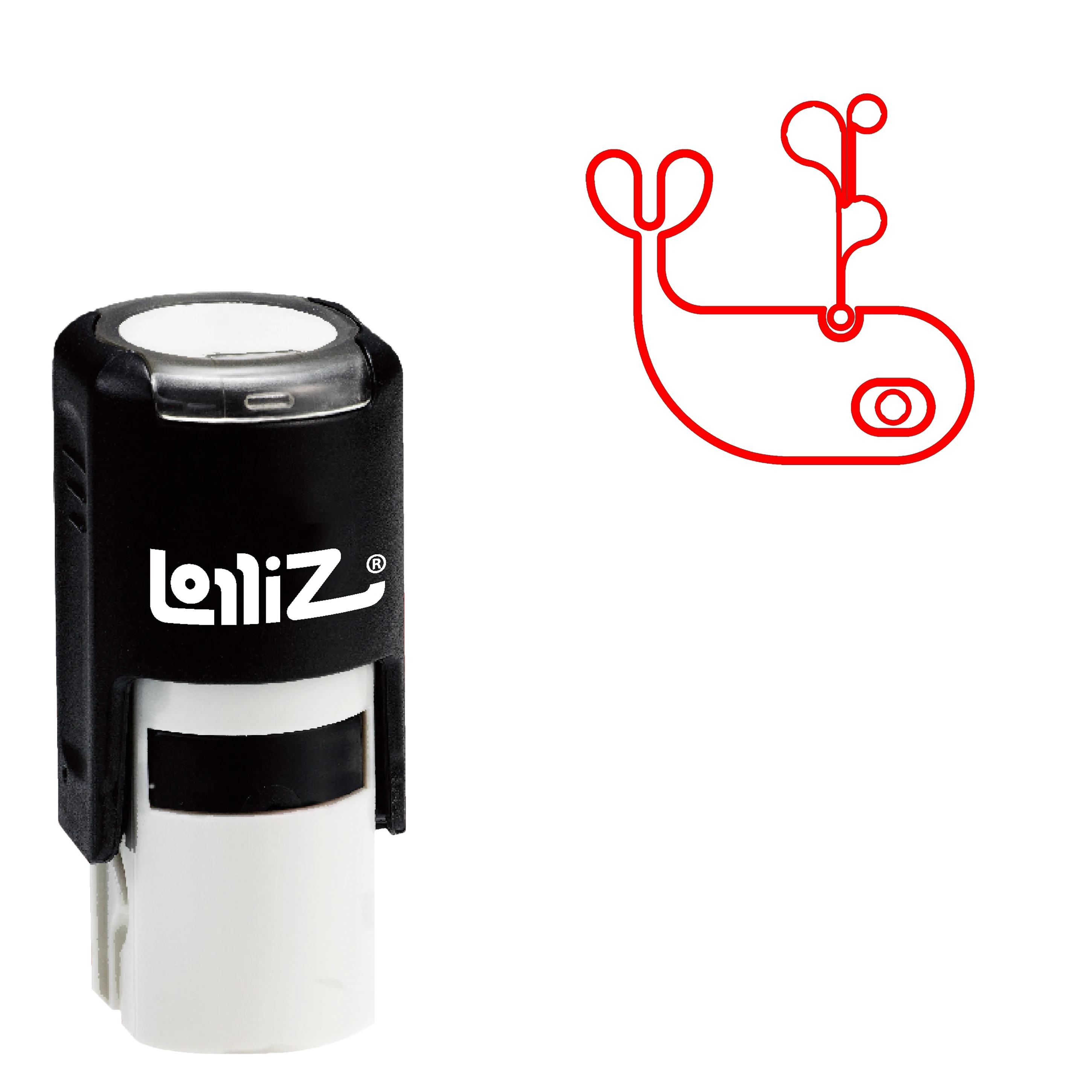 LolliZ Biomorphic Animal Symbol Series Design #51 Self-Inking Rubber Stamp | Дом и сад