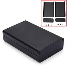 Black 80x50x20mm Aluminum PCB Instrument Box Enclosure Electronic Project Case DIY Aluminum Box with Screws 1 piece 40 50 200mm black powder coating aluminum amplifier enclosure extruded box szomk aluminum case gps control enclosure
