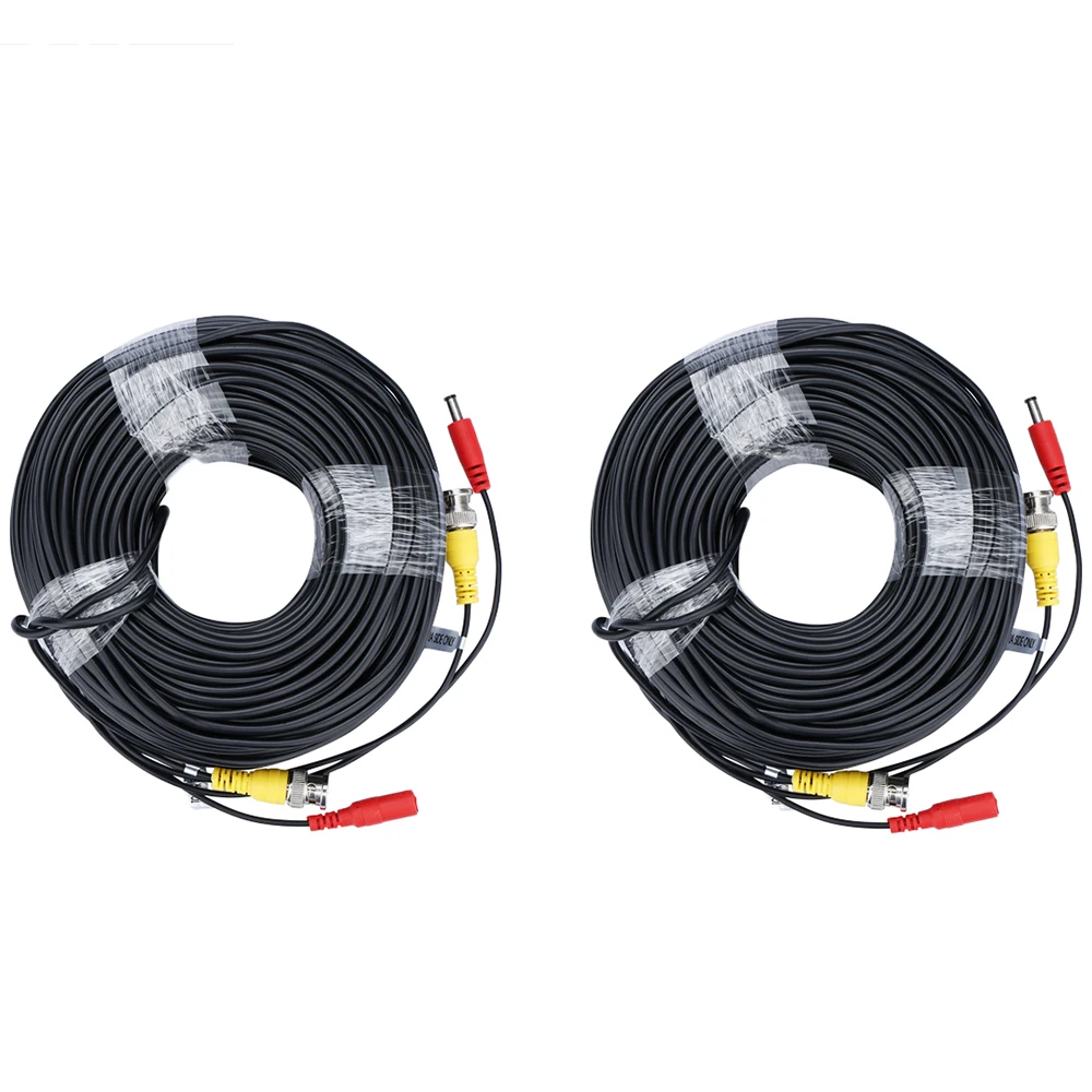  Universal 10m/20m/30m/40m/50m/60m CCTV Camera Cables Recorder Video Cable DC Power Security Surveil - 32995434624