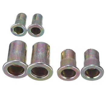 

100pcs Rivet Nut Stainless Steel M4 M5 M6 M8 Flat Head Threaded Rivet Insert Cap Rivet Nut Home Improvement