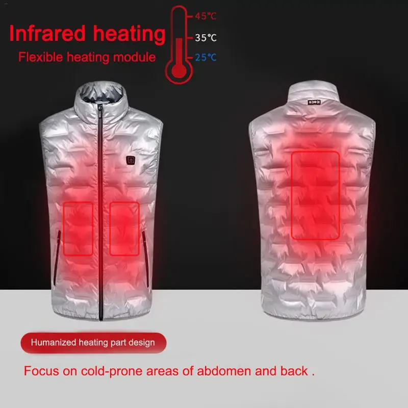 

Witer Women Heated Vest Intelligent Anti Cold Vest Washable Size Adjustable USB Charging Heated Clothing For Parents